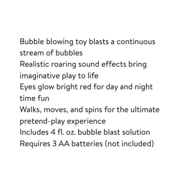 Play Day Bump N Go Bubble Blowing Dinosaur With Lights, Sound And Movement - Picture 5 of 8